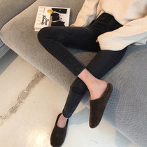 spring 2019 new spring smoke gray jeans womens high waist net red student stretch tight small feet nine-point pants