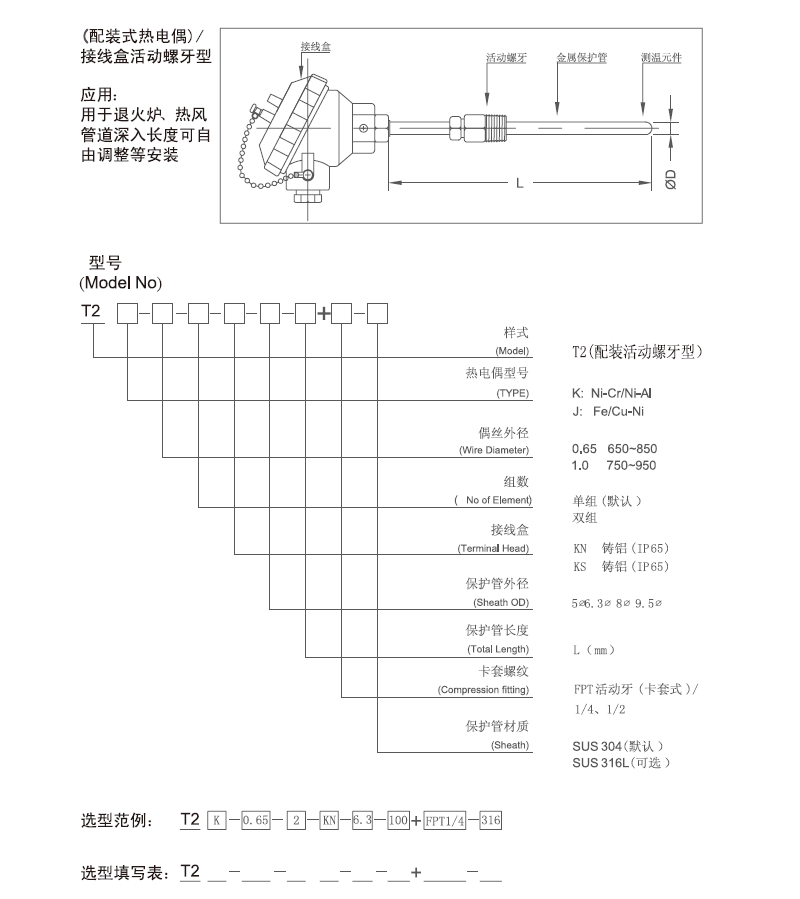 热电偶型号对照表图片