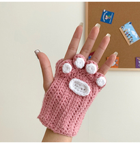 Cat Paw Glove Diy Hand Woven Self Made Material Wrap Hair Thread Delivery Men And Women Lovers Personality Gift Crochet Pint