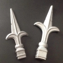 Stamping square hole spear head Cast iron tip gun head cover tube Gun tip wrought iron accessories Iron spear head Spear tip wrought iron accessories