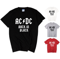 ACDC back in black Rock band T-shirt short sleeve Nirvana blur pink Floyd oasis