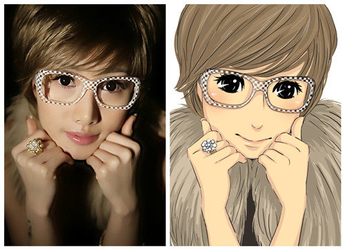 日系 真人照片漫画设计 q版卡通设计/手绘漫画/形象设计/人物设计