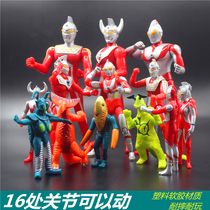 Ultraman childrens toy set Multi-joint movable monster Universe Salted egg Superman Severo doll model