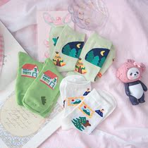 Outing together Duck avocado girl cute student tube socks Japanese cartoon comfortable cotton ladies socks