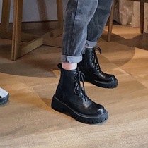 Wonderful couple 2021 autumn new boots women's net red Joker Martins boots ins tide cool slim English style single boots women