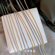 Susu autumn and winter hands N blingbling shiny Joker sweater chain long bean chain