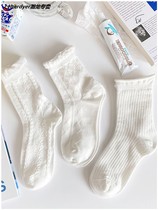 White socks women cute Japanese style jk socks lolita lace socks ins trendy summer mid length socks women summer thin