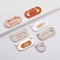 Clamshell cabinet door dark handle Tatami modern simple European invisible wardrobe handle Drawer open flat handle
