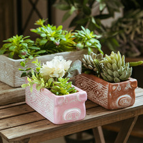 Cute Pig Pig Multi-Meat Flowerpots Creative Personality Balcony Green Implanter Outdoor Patio Swing garden Decorative Eurostyle