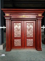 Villa door Courtyard entrance door Chinese luxury double door to door anti-theft door custom simulation copper door