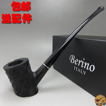 Italy Berino Bellino Heather mens long mouth reading table bucket Old-fashioned tobacco pipe hemp noodles 311