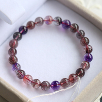 Super seven crystal bracelet Natural gold strawberry crystal bracelet Female Amethyst crystal cornucopia Lucky charm