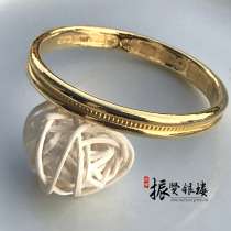 Zhenxian Silver Building foot Gold 999 track clip bubble double track bracelet