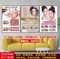 Skin management poster small bubble needle-free water light freckle acne stickers beauty semi-permanent embroidery micro-whole wall chart