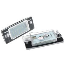 Suitable for Opel license plate light LED car light Vida C 18LED white light black cotton license plate light 2 pcs