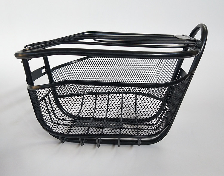 自行车车筐后筐宠物篮无盖电动车电瓶车车篮电动前加粗带盖车篓框