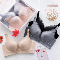 Fox underwear womens no rims No trace gathering suit thin section happy and comfortable small bra cover adjustment type to receive the pair of breasts