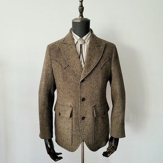 The first year of Siliban American retro wool woolen woolen suits jacket Kazakhstan business leisure new products non -RRL The first year of Siliban American retro wool woolen woolen suits jacket Kazakhstan business leisure new products non -RRL