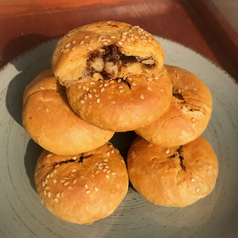 浙江特产 正宗金华酥饼 梅干菜烧饼 办公室休闲零食 宏继176g袋装