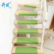 Home Stair Mat Indoor Ground Mat Free Glued Self-Glued Solid Wood Tread Mat Non-slip Carpet Swivel Stairs Sticker Step Sticker