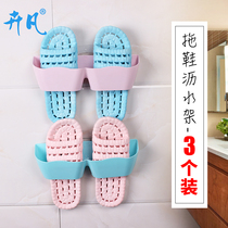Bathroom Slipper rack mop rack wall-mounted toilet mop rack wall-mounted rack shoes hanging slippers shelf