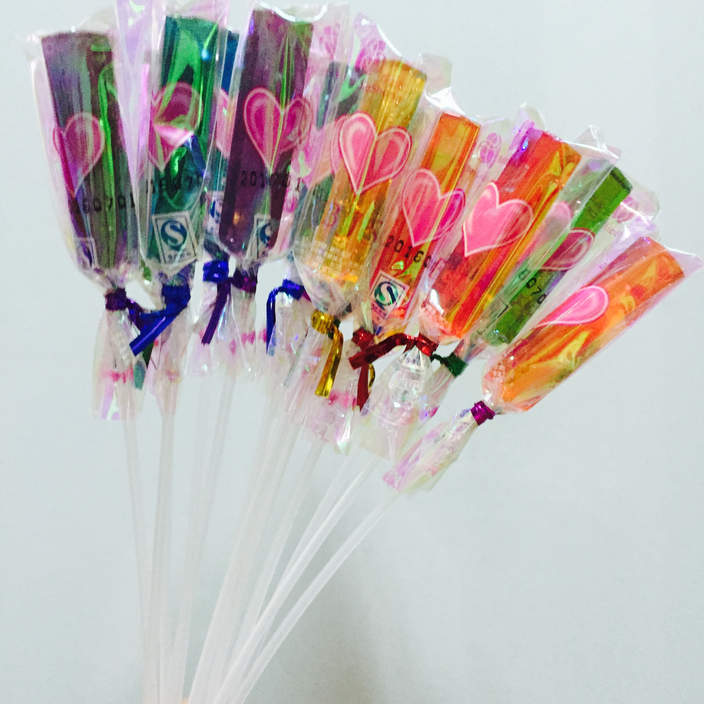 百嘉尚 长杆金条棒棒糖 创意可爱糖果 长棒花束 圣诞节儿童节糖果