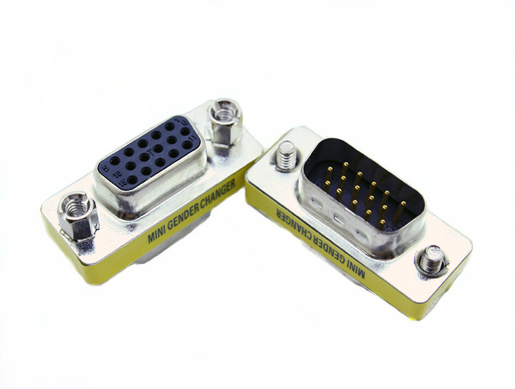 vga连接器/连接头 vga公对公 公对母 母对母转接头db15vga延长头