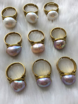 AM E R M O R E SPECIAL EXTRA-LARGE PEARL WINDING HANDMADE RETRO RING