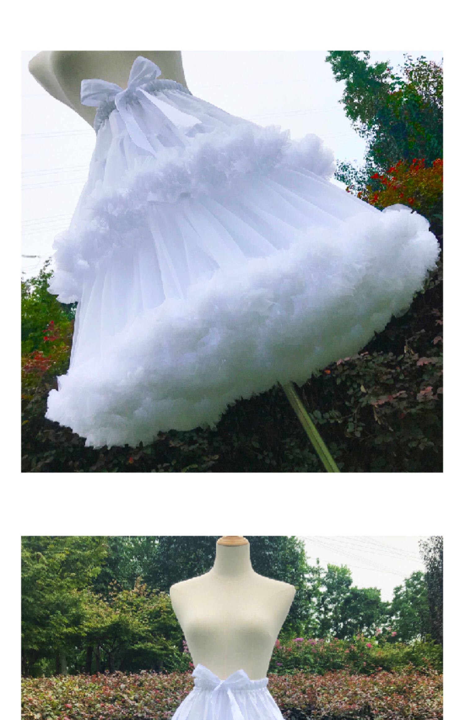 裙撑lolita云朵撑棉花糖洛丽塔无骨软纱撑中长款花田囍事暴力日常
