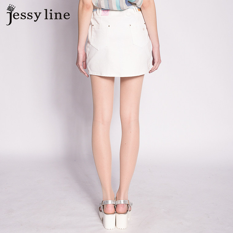 jessy line2015夏装新款 杰茜莱韩版百搭纯色半身裙 包臀裙 短裙