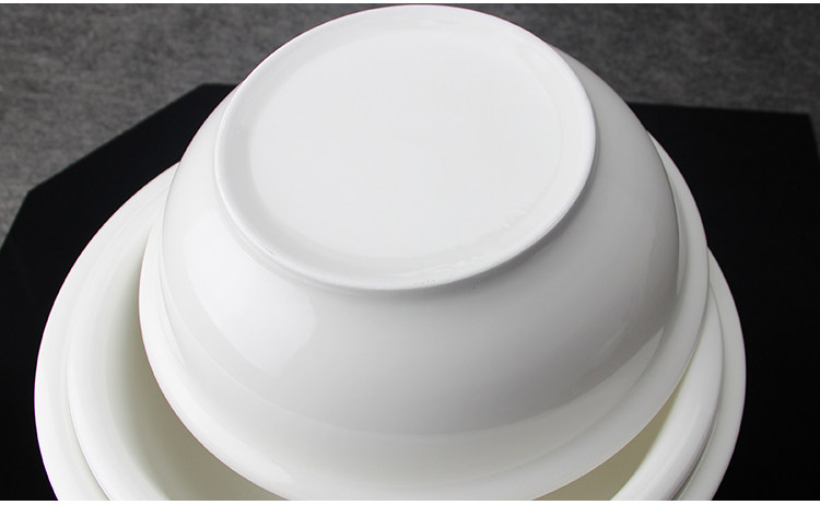 纯白色陶瓷大汤碗大面碗汤盆装饭大碗饭盆深碗饭店酒店餐具泡粉碗_7折