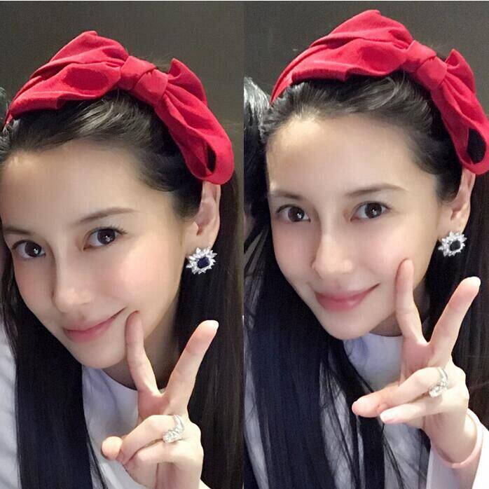 发箍可爱超萌甜美成人蝴蝶结头箍韩国明星angelababy同款宽边发卡