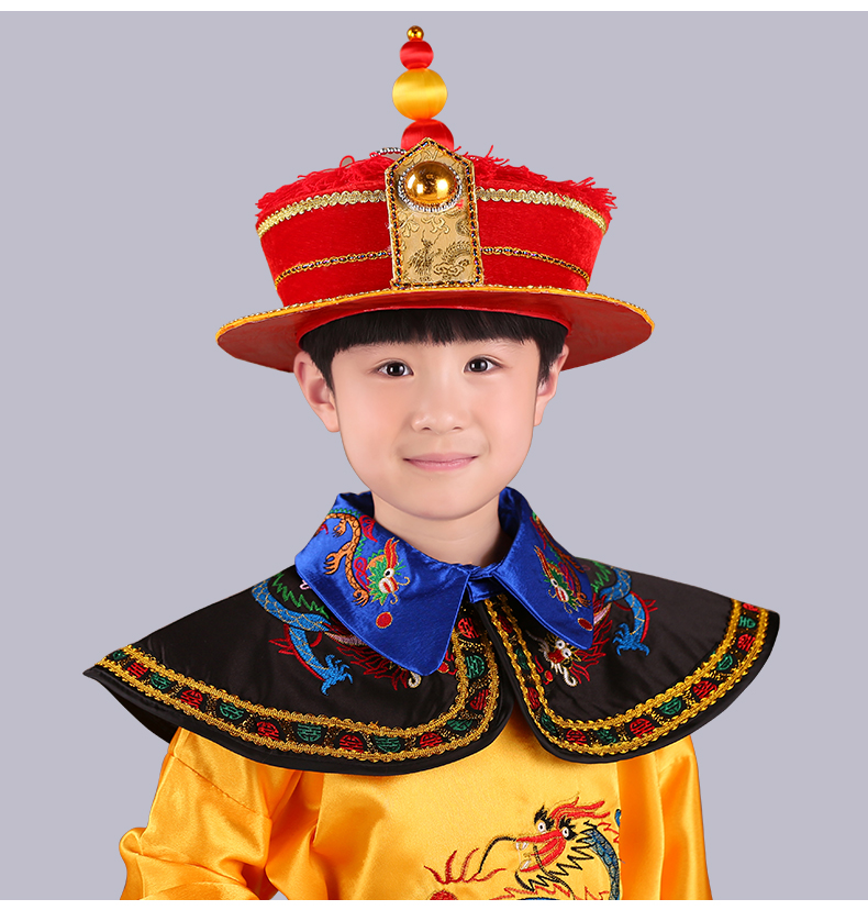 儿童古装男童表演出服装清朝小皇帝太子龙袍旗装康熙乾隆雍正摄影