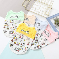 Pet Cat Dog Clothes Embroidery Splicing Vest Towel Material All Season VIP Teddy Dog Bibear Yoke Summer Mini Dog