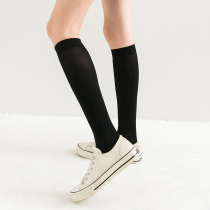 spring summer anti-odor white stockings korean black anti-slip high top calf thin cotton mid-length stockings women's Japanese ins fashion