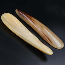 Natural white yak horn scraping plate body scraping massage plate facial facial tendon whole body Universal