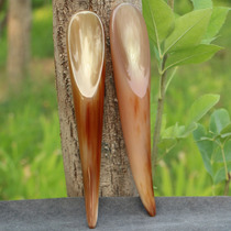 Natural white horn scraping massage tendon stick facial beauty point stick foot foot solid length 15~20cm