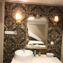 Retro red striped European Damascus wallpaper AB living room wallpaper full of hotel project PVC wallpaper