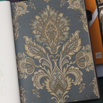 American Neoclassical large flower ring pure paper European pastoral court wallpaper Villa living room hall bedroom wallpaper