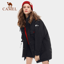 Camel Womens Dress 2020 Autumn Winter Lady Mid-Length down jacket White goose down outerwear woman A0W1YN113