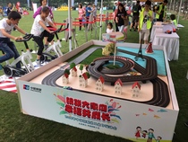 Bicycle spinning bicycle fitness power generation belt Track racing Pedal power generation Sonic storm activity warm-up props