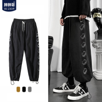 Fat fat brother nine casual pants mens autumn and winter New Haren pants Korean trend loose size fat pants