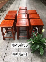 Myanmar Rosewood square bench Chinese Luban stool solid wood rich stool low stool mahogany square stool bench bench
