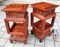 Special mahogany flower stand Burmese flower pear big fruit red sandalwood living room lantern flower stand flower a few solid wood bonsai rack storage rack