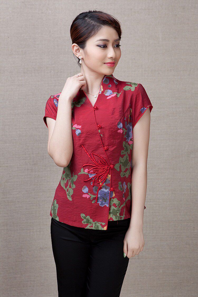 中老年女装 中年女装 妈妈装 新款夏装短袖 中老年服装 唐装