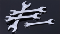 Mirror double-headed opening wrench with machine tools double-headed wrench matching household wrench12-14-17