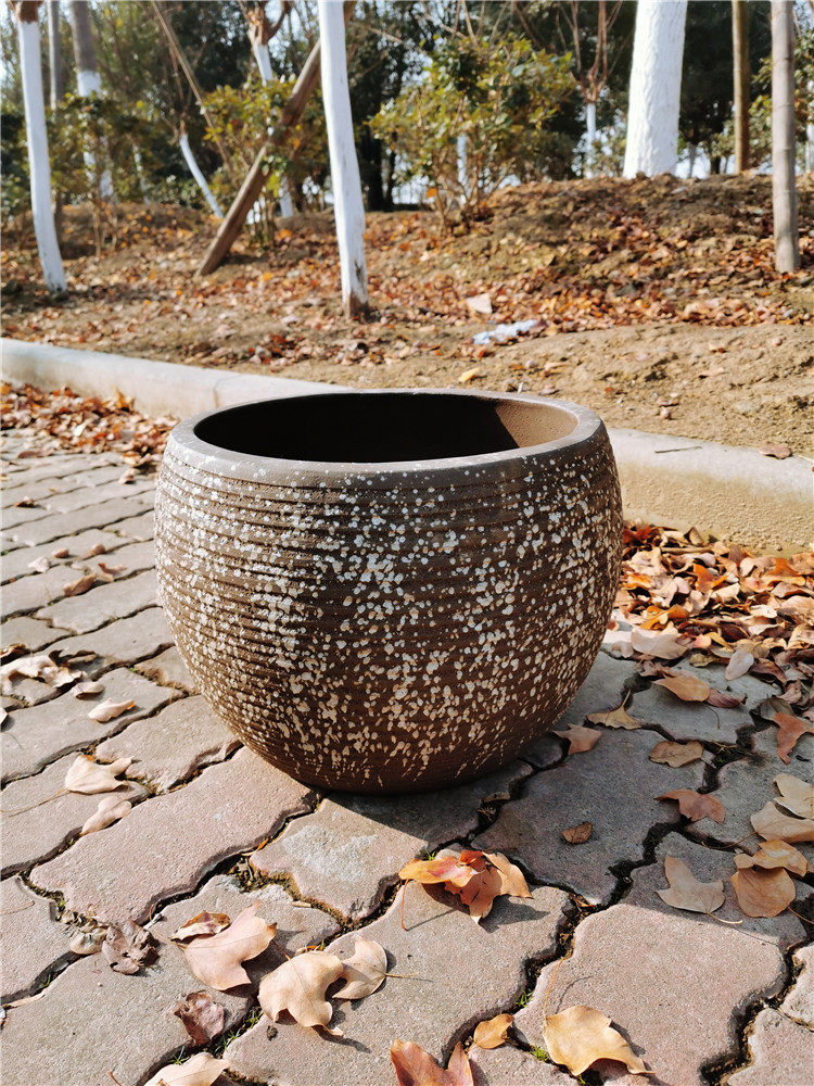 包邮促销田园庭院特大号花钵素面种树陶土盆落地粗陶花盆陶罐花盘