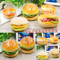 Simulation burger model big burger bag model fake McDonalds PU simulation food bread decoration props
