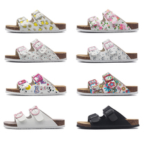 Maibu Lun flat-bottom non-slip Cork slippers Beach outdoor home men and women with the same sandal height buckle ins