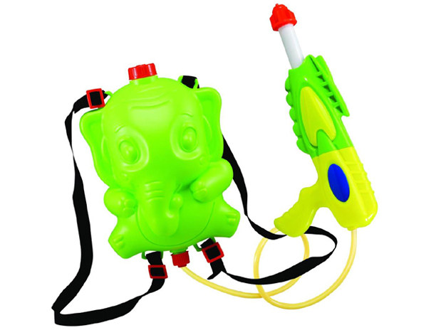 益智儿童夏天戏水 玩具气压抽拉式 超可爱小狗背包水枪大容量背包